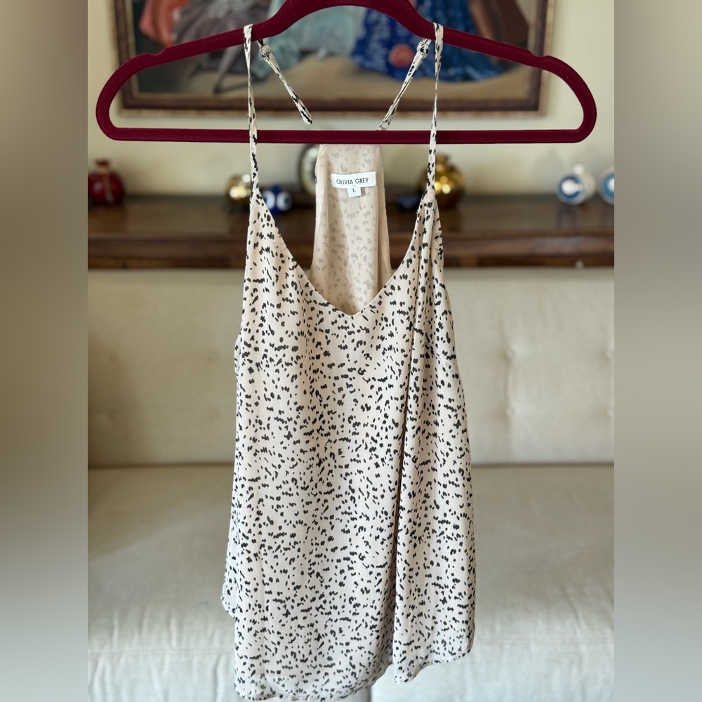 Oasis Grey Cream and Black Speckled Camisole